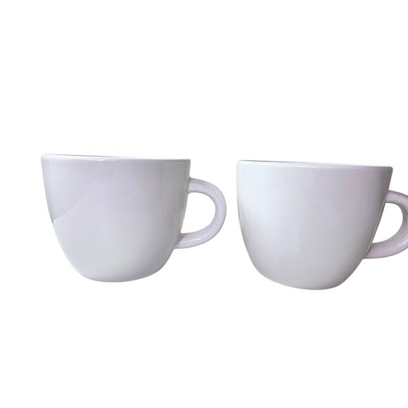 PROJECT 62 White Wide Mouth Stoneware CTea Coffee Mugs Set of 2 - Picture 1 of 7